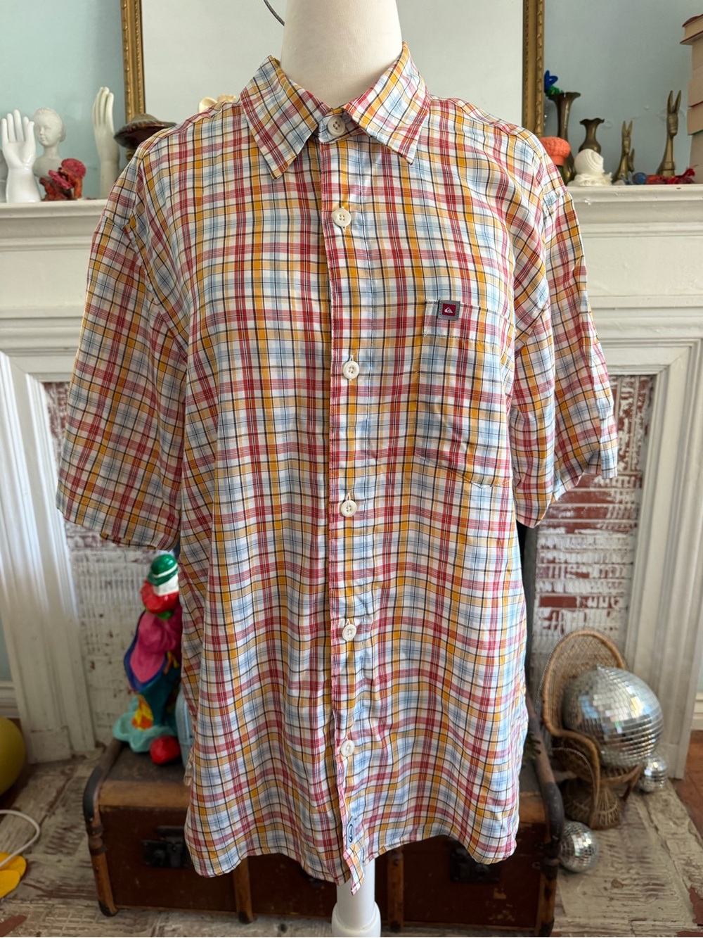 Quiksilver Men’s vintage plaid button down